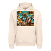 Sandshell western horses Urban Hoodie - Zillion Design Studio