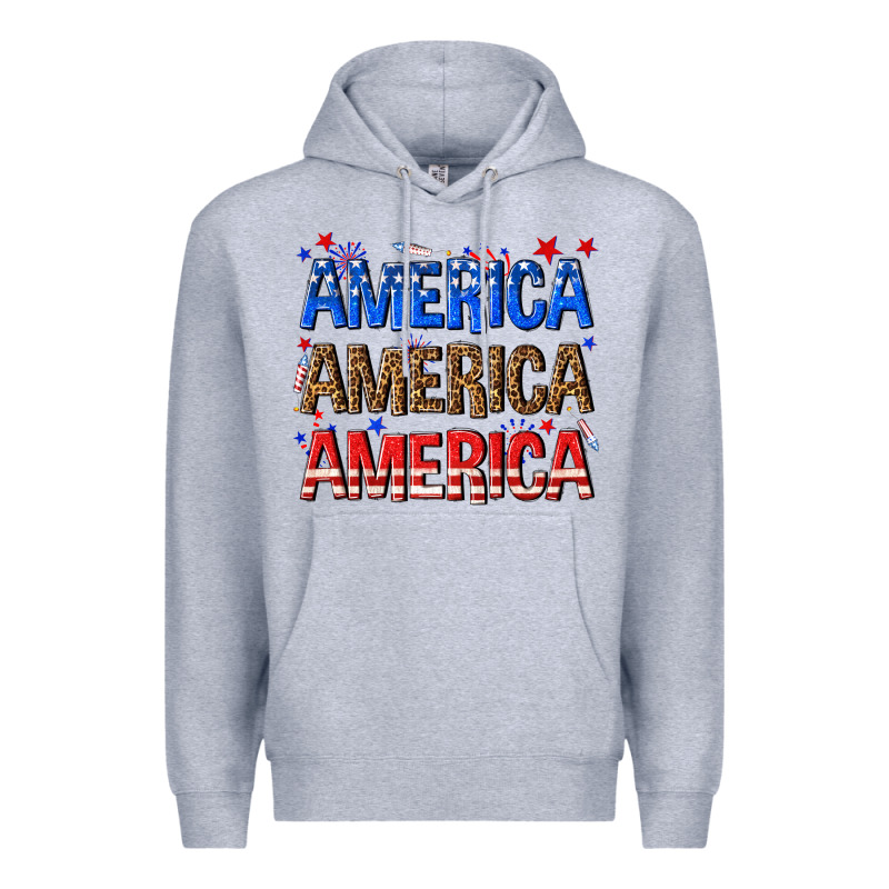 America America America Fourth Of July Premium Hoodie by texasbilliewilder | Teevron