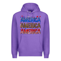 Purple America america america fourth of july Premium Hoodie - texasbilliewilder