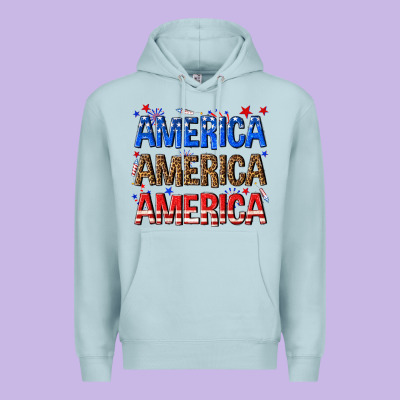 America America America Fourth Of July Premium Hoodie Designed By Texasbilliewilder