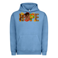 Pigment Pebble Blue hope afro Urban Hoodie - texasbilliewilder