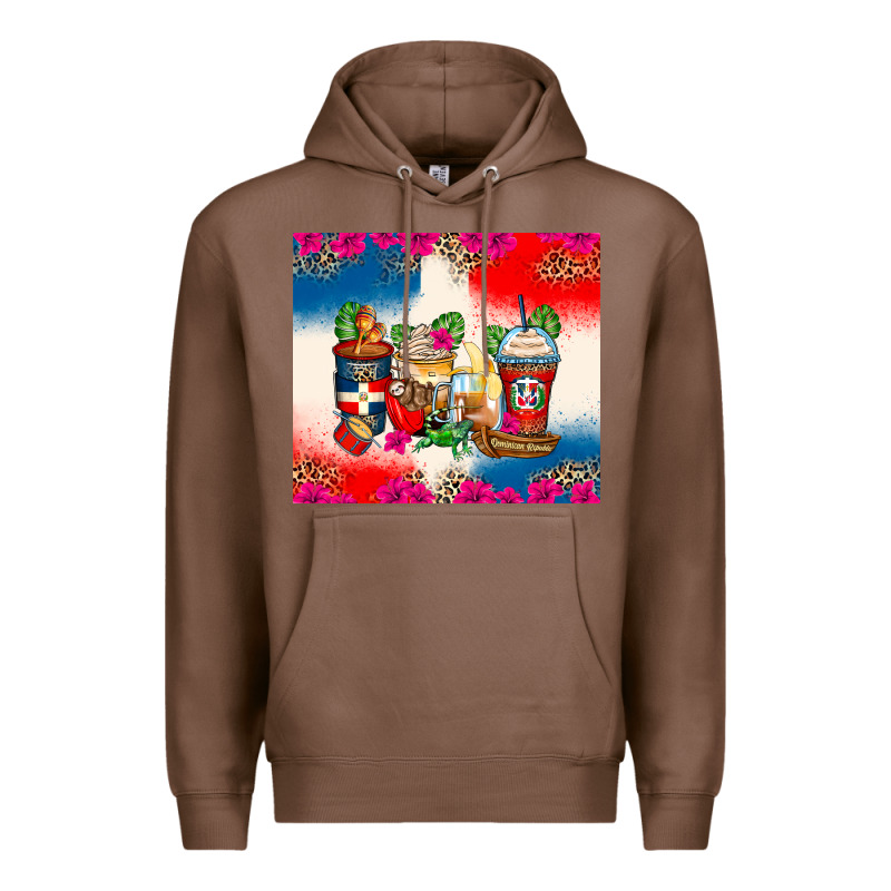 Dominican Republic Coffee Cups Premium Hoodie by Zillion Design Studio | Teevron