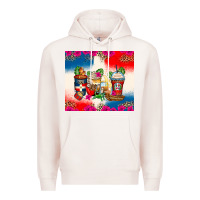 Pale Pink dominican republic coffee cups Premium Hoodie - Zillion Design Studio