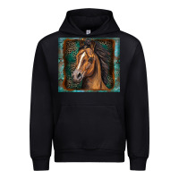 Black western horse Urban Hoodie - Zillion Design Studio