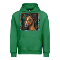 Emerald western horse Urban Hoodie - Zillion Design Studio