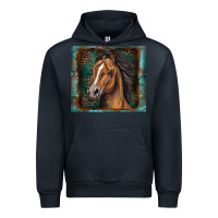 Navy western horse Urban Hoodie - Zillion Design Studio