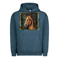 Pigment Midnight Navy western horse Urban Hoodie - Zillion Design Studio