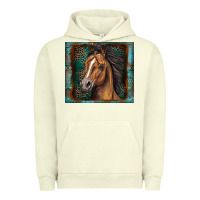 Pigment Pistachio western horse Urban Hoodie - Zillion Design Studio