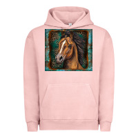 Pigment Salmon western horse Urban Hoodie - Zillion Design Studio