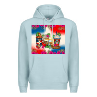 Blue Mist dominican republic coffee cups Premium Hoodie - Zillion Design Studio