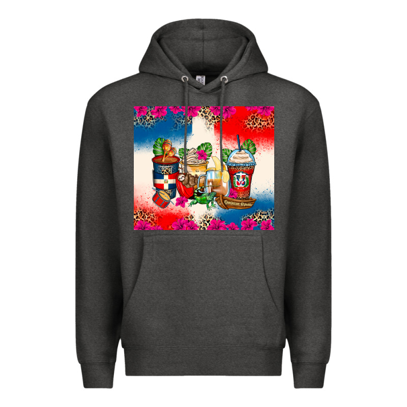 Dominican Republic Coffee Cups Premium Hoodie by Zillion Design Studio | Teevron