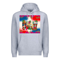 Heather Grey dominican republic coffee cups Premium Hoodie - Zillion Design Studio