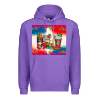 Purple dominican republic coffee cups Premium Hoodie - Zillion Design Studio