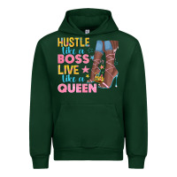 Forest Green hustle like a boss live like a queen Urban Hoodie - texasbilliewilder