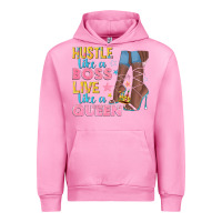 Fuchsia Pink hustle like a boss live like a queen Urban Hoodie - texasbilliewilder