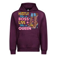 Mauve Wine hustle like a boss live like a queen Urban Hoodie - texasbilliewilder