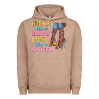 Pigment Burro hustle like a boss live like a queen Urban Hoodie - texasbilliewilder