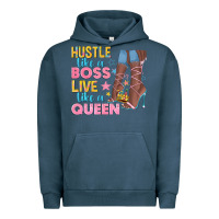 Pigment Midnight Navy hustle like a boss live like a queen Urban Hoodie - texasbilliewilder