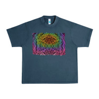 Midnight Navy colorful zebra background Urban Heavy Tee - RanaPortraitStore