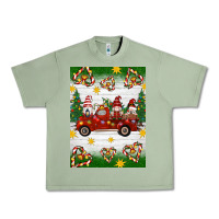 Oil Green christmas gnomes truck Urban Heavy Tee - Artiststas