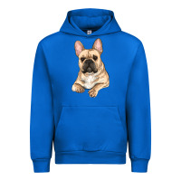Cobalt French bulldog sitting Urban Hoodie - RanaPortraitStore