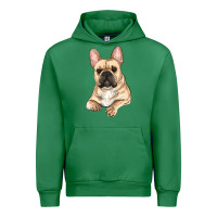 Emerald French bulldog sitting Urban Hoodie - RanaPortraitStore