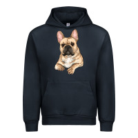 Navy French bulldog sitting Urban Hoodie - RanaPortraitStore