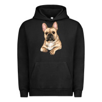 Pigment Black French bulldog sitting Urban Hoodie - RanaPortraitStore