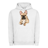 Pigment Lunar Rock French bulldog sitting Urban Hoodie - RanaPortraitStore