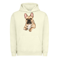 Pigment Pistachio French bulldog sitting Urban Hoodie - RanaPortraitStore