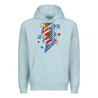 Blue Mist America lightning bolt Premium Hoodie - texasbilliewilder