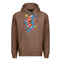 Chestnut America lightning bolt Premium Hoodie - texasbilliewilder