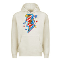 Oatmeal Heather America lightning bolt Premium Hoodie - texasbilliewilder