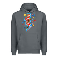 Rock America lightning bolt Premium Hoodie - texasbilliewilder