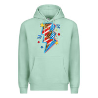 Seafoam America lightning bolt Premium Hoodie - texasbilliewilder