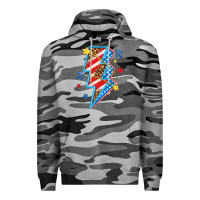 Slate Camo America lightning bolt Premium Hoodie - texasbilliewilder