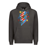 Smoke America lightning bolt Premium Hoodie - texasbilliewilder