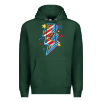 Sports Green America lightning bolt Premium Hoodie - texasbilliewilder