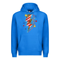 True Royal America lightning bolt Premium Hoodie - texasbilliewilder