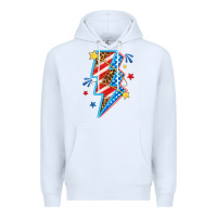 White America lightning bolt Premium Hoodie - texasbilliewilder
