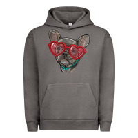 Pigment Tornado french bulldog with love glasses Urban Hoodie - RanaPortraitStore