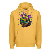 Mustard mardi gras mask dachshund puppy Premium Hoodie - RanaPortraitStore
