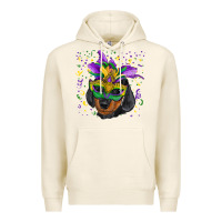 Tofu mardi gras mask dachshund puppy Premium Hoodie - RanaPortraitStore