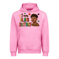 Fuchsia Pink i am black history afro black boy child juneteenth Urban Hoodie - texasbilliewilder