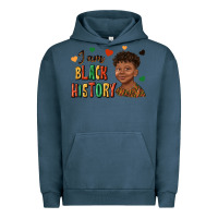Pigment Midnight Navy i am black history afro black boy child juneteenth Urban Hoodie - texasbilliewilder