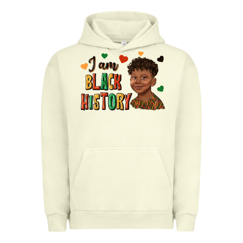 I Am Black History Afro Black Boy Child Juneteenth Urban Hoodie by texasbilliewilder | Teevron