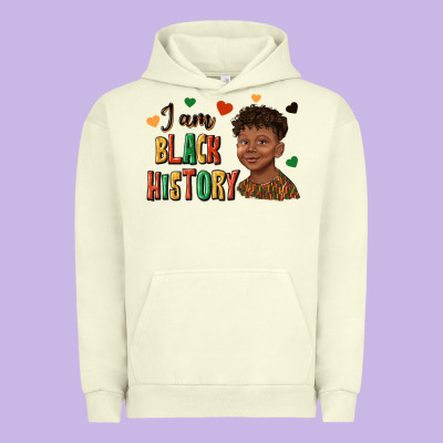 Urban Hoodie i am black history afro black boy child juneteenth
