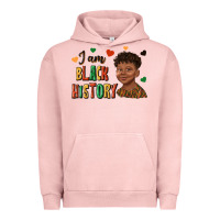 Pigment Salmon i am black history afro black boy child juneteenth Urban Hoodie - texasbilliewilder