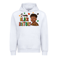 White i am black history afro black boy child juneteenth Urban Hoodie - texasbilliewilder
