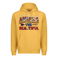 Mustard America the beautiful Premium Hoodie - texasbilliewilder